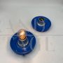 Pair of vintage blue plastic ceiling lights, Italy 1970s