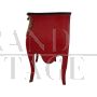 Baroque style dresser in antique red lacquer