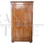 Antique rustic corner unit from the early 1900s in solid walnut