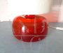 B0211 Ikea red glass table lamp from the 90s