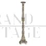 SILVER LEAF CANDLESTICK, XVIII CENTURY, ORIGINAL PATINA