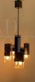 Vintage chandelier attributed to Sciolari with 5 cube lights, 1970s