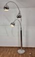 Vintage Reggiani style floor lamp in chromed metal from the 70s