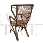 Design armchair in bamboo and rattan