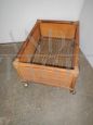 Wicker vase holder trolley from the 1960s