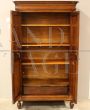 Antique Louis Philippe Capuchin wardrobe or cupboard in walnut, 19th century Italy