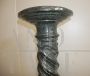 Antique pedestal column in green marble from the late 19th century