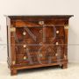 Small antique Empire chest of drawers in walnut, 19th century Italy     