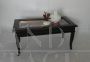 Vintage coffee table with openable showcase top