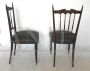 Pair of Chiavarine chairs from the 1960s with gray skai seat