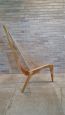 60s / 70s armchair in beech and rope