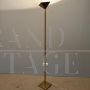 Vintage golden brass floor lamp, Italy 1970s                            