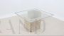 Italian design coffee table in marble with glass top, 1970s    