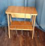 Vintage light wood TV console table