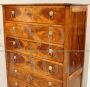 Antique Empire tallboy chest of drawers in walnut from the 19th century