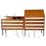 Large La Permanente Cantù sideboard in walnut and formica