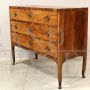 Antique Italian chest of drawers from the 18th century - Directoire era in walnut