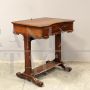 Antique desk table with lectern from the 19th century in walnut