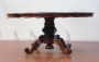 French Baroque style table in briar walnut