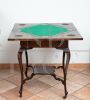 Antique English Edwardian foldable handkerchief game table