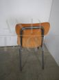 Vintage metal school chair from the 1950s