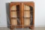 Small 1940s Art Deco display cabinet in walnut