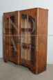 Small 1940s Art Deco display cabinet in walnut