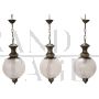 Set of three 1960s lantern pendant lights