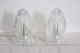 Pair of Barovier & Toso table lamps in leaf-shaped Murano glass