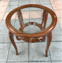 Paolo Buffa, gueridon rosewood and glass coffee table with floral motifs, 1950