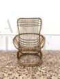 BP4 armchair by Tito Agnoli in bamboo and rattan, 1950s