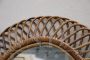 1960s woven wicker mirror