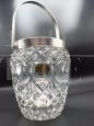 Vintage crystal and silver ice bucket