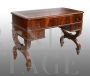 Antique Louis Philippe desk in mahogany feather with leather top