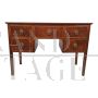 Antique Louis XVI style desk with drawers and inlaid threads                            