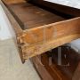 Antique 19th century console sideboard with drawers and bardiglio marble top