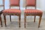 Set of 4 antique Louis XVI chairs in carved walnut