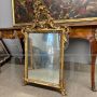 Antique mirror from the end of the 19th century - Louis XVI in carved and gilded wood                            