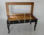 Vintage coffee table with openable showcase top