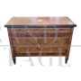 Lombard chest of drawers in antique Louis XVI style with musical inlays