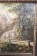 Pair of paintings with bucolic landscapes signed and dated 1890