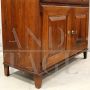 Antique Directoire sideboard in walnut with doors and drawer, Italy 18th century