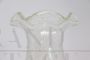 Vintage transparent Murano glass vase with bubbles