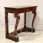 Antique console from the Charles X era in walnut, 19th century Italy