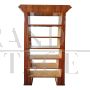 Art deco trapezoid bookcase in birch briar