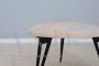 Vintage tripod coffee table with pink marble top, 1950s