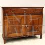 Antique Directoire sideboard in walnut with doors and drawer, Italy 18th century