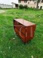 Vintage mid-century small wooden shoe rack cabinet, 1950s