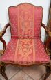 Pair of antique Napoleon III mahogany armchairs, France 19th century