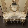 Venetian baroque style dressing table painted with floral motifs